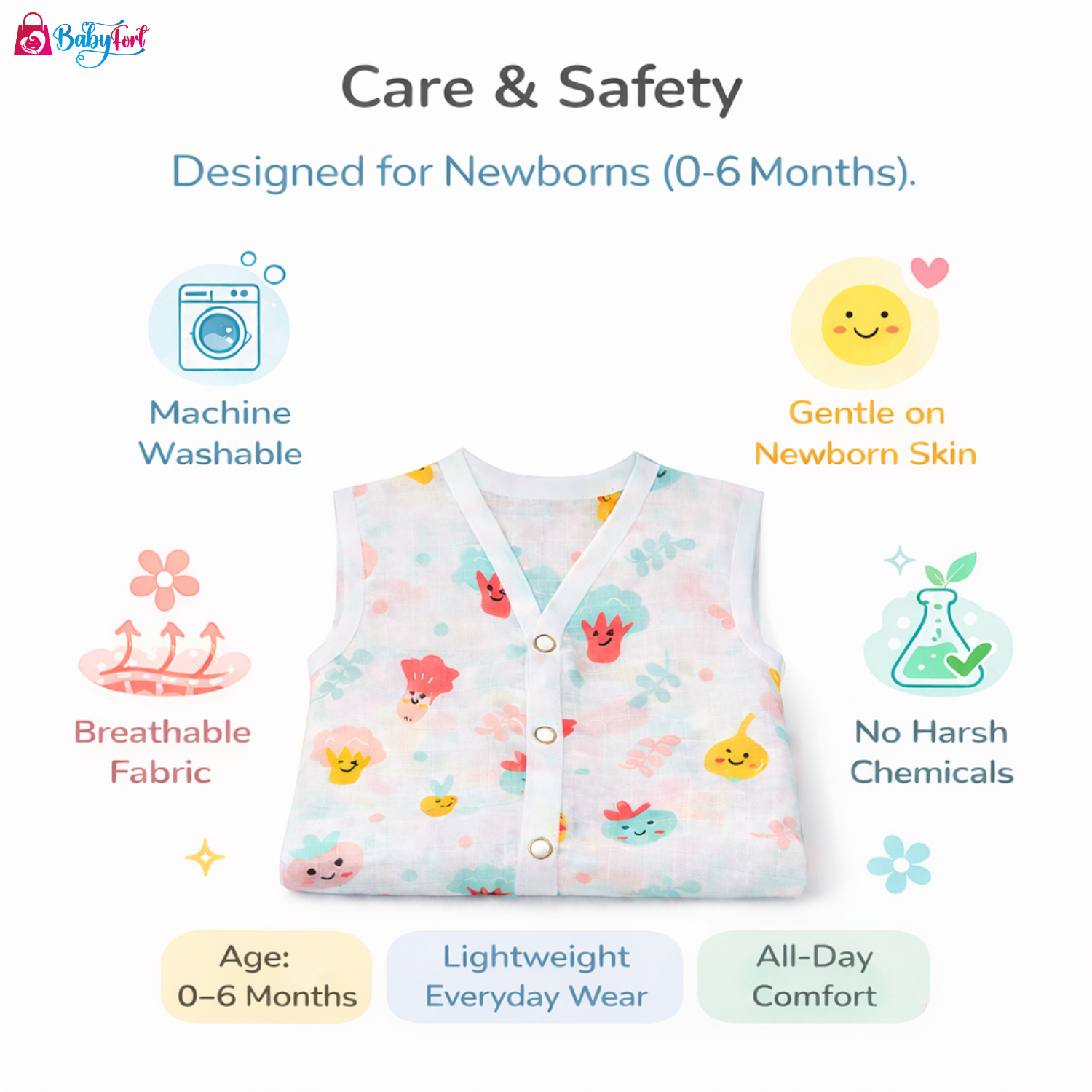 Muslin Button Jabla - Image 6