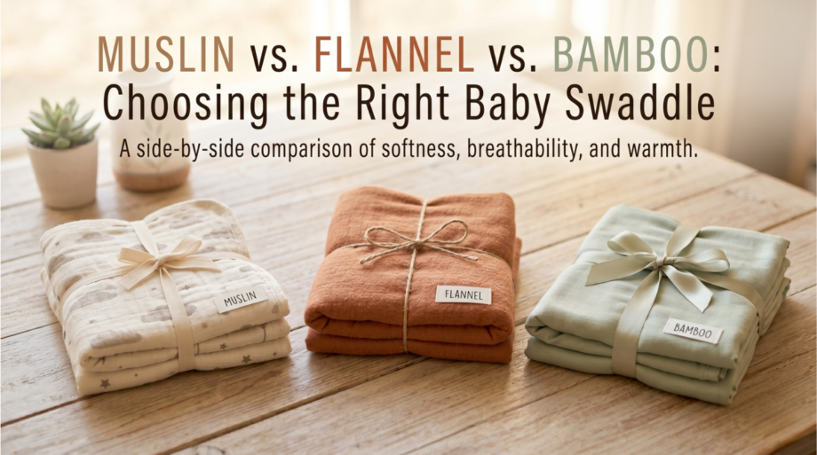 Muslin vs. Flannel vs. Bamboo: Choosing the Right Baby Swaddle